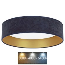 Brilagi - Plafón LED VELVET LED/24W/230V 3000/4000/6400K azul/dorado