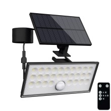 Top Light - Reflector LED solar de pared con sensor HELEON VARIO LED/8W/3,7V IP65 4000K + control remoto
