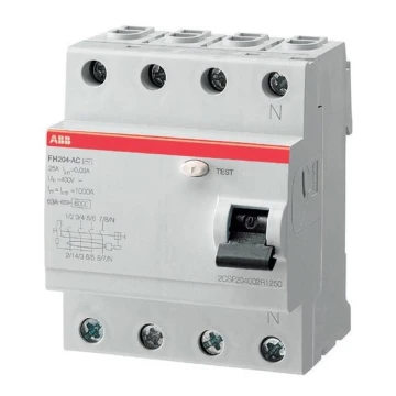 ABB 2CSF204102R1400 - Dispositivo de corriente residual FH204 A-40/0,03 4 polos 40A 400V