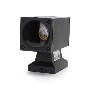 Aigostar - Aplique de exterior 1xGU10/230V negro IP65 cuadrado