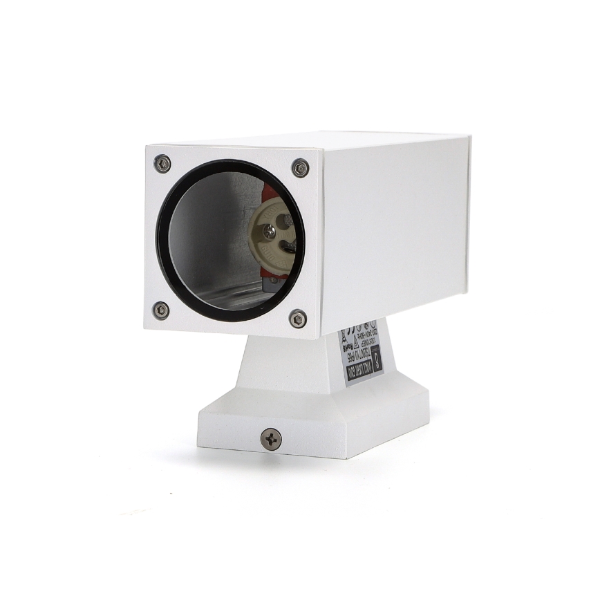 Aigostar - Aplique de exterior 2xGU10/230V blanco IP65 cuadrado