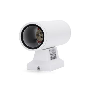 Aigostar - Aplique de exterior 2xGU10/230V blanco IP65 redondeado