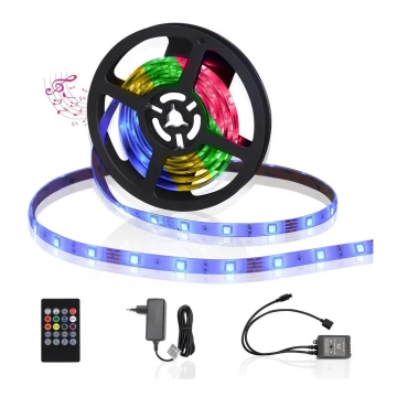 Aigostar - Cinta LED RGB regulable para exteriores 3m LED/24W/12/230V IP65