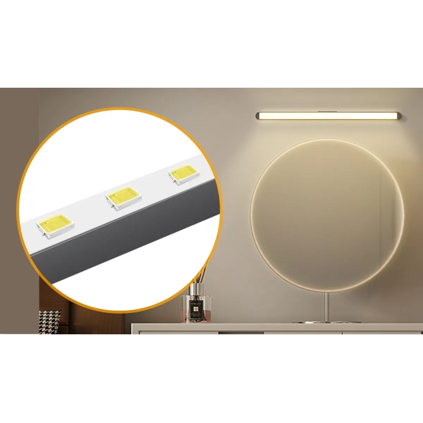 Aigostar - Iluminación LED regulable para espejo recargable LED/2,9W/5V