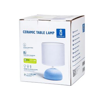 Aigostar - Lámpara de mesa 1xE14/40W/230V azul/blanco
