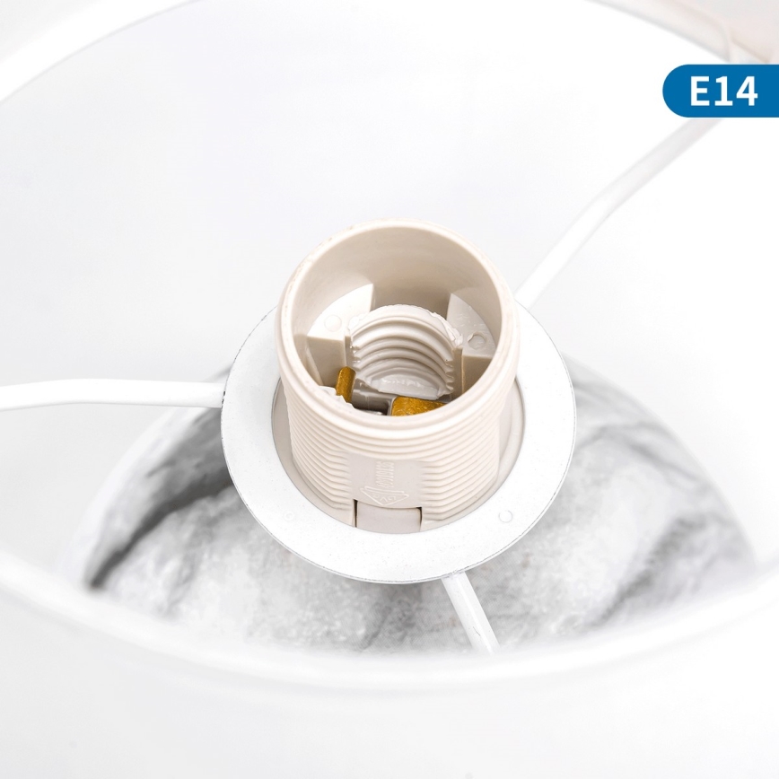 Aigostar - Lámpara de mesa 1xE14/40W/230V blanco