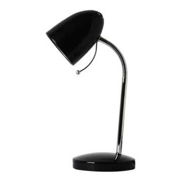 Aigostar - Lámpara de mesa 1xE27/36W/230V negro/cromo