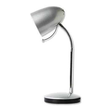 Aigostar - Lámpara de mesa 1xE27/36W/230V plata/cromo