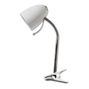 Aigostar -  Lámpara de mesa con clip 1xE27/11W/230V blanco/cromo