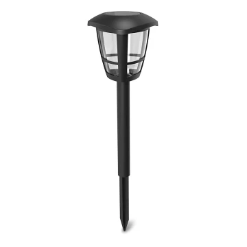 Aigostar - Lámpara solar LED LED/0,06W/2V 33,8 cm 6500K IP44 negro