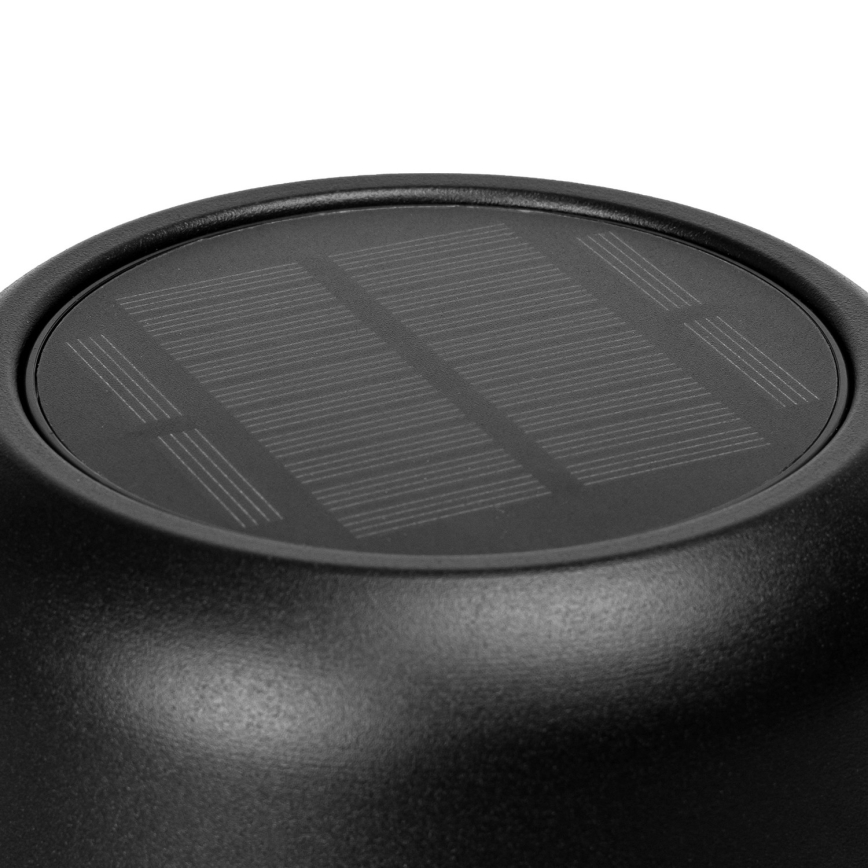 Aigostar - Lámpara de mesa LED solar regulable y recargable LED/3W/5V 2200mAh negro IP54