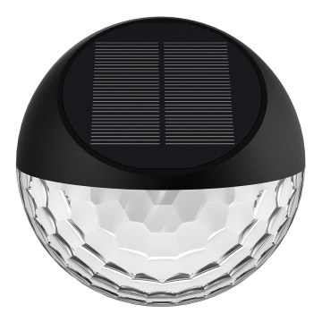 Aigostar - LED RGB Aplique solar LED/2W/1,2V negro IP44