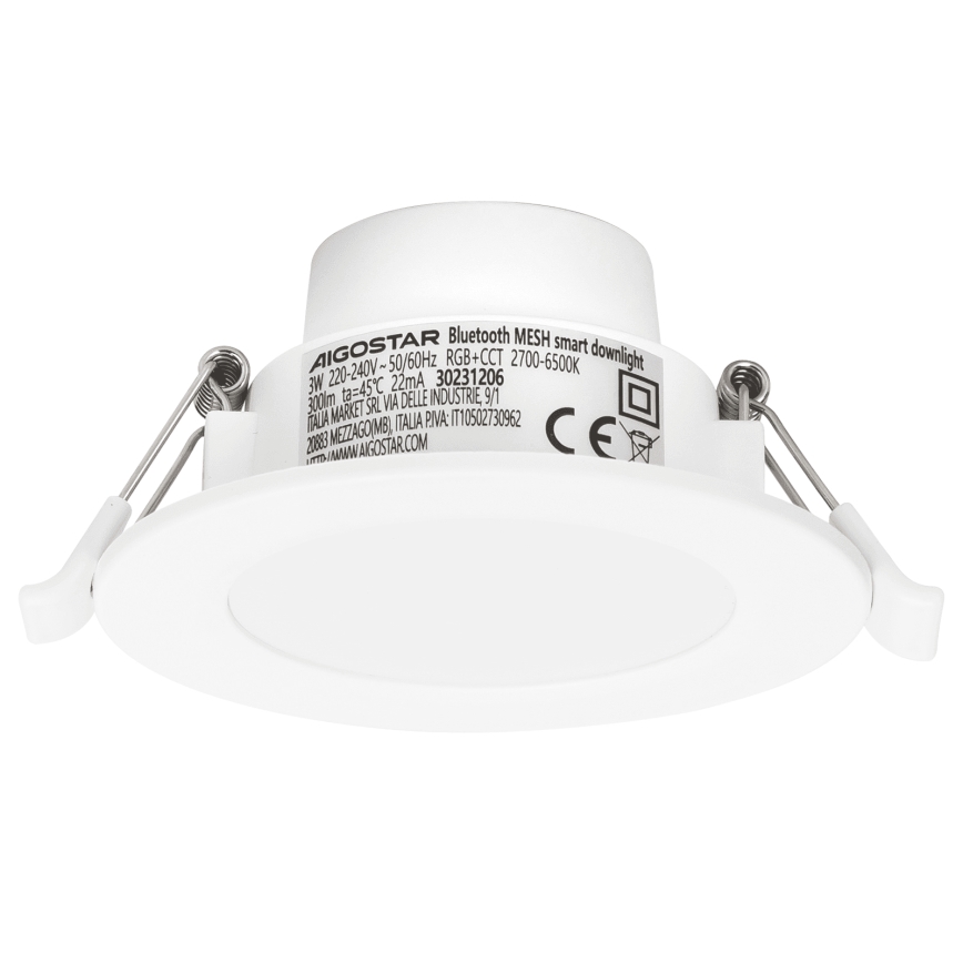 Aigostar - LED RGBW Lámpara empotrable de baño LED/3W/230V 2700-6500K IP44