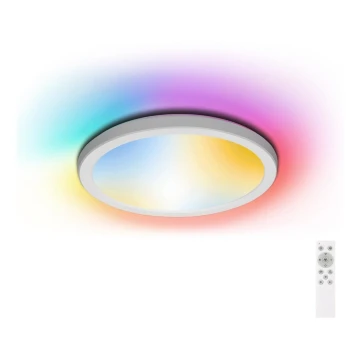 Aigostar - Plafón de baño LED RGB regulable LED/18W/230V 3000-6500K Ø 30 cm IP44 + mando a distancia