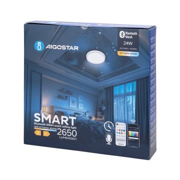 Aigostar - Plafón LED de baño LED/24W/230V 3000-6500K IP44 + control remoto