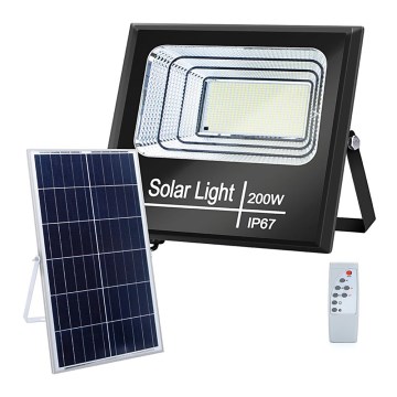 Aigostar - Proyector solar LED regulable LED/200W/3,2V IP67 + control remoto