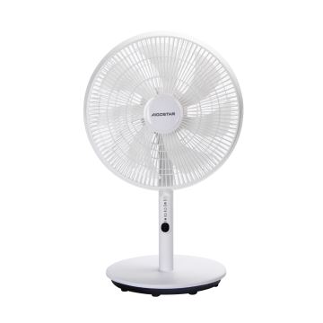 Aigostar - Ventilador de pie 45W/230V blanco + control remoto