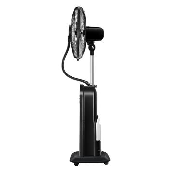 Aigostar - Ventilador de pie con efecto niebla 95W/230V negro/gris + control remoto