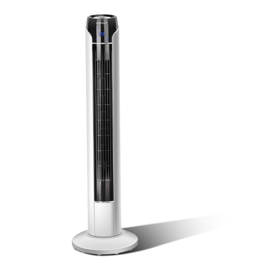 Aigostar - Ventilador de torre 50W/230V negro/blanco + control remoto