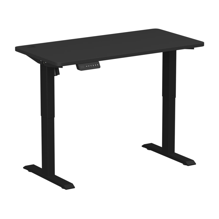 Altura ajustable mesa LEVANO 120x60 cm negro