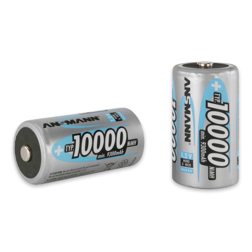 Ansmann 06549 Mono D - 2pz Batería recargable D NiMH/1,2V/1000mAh