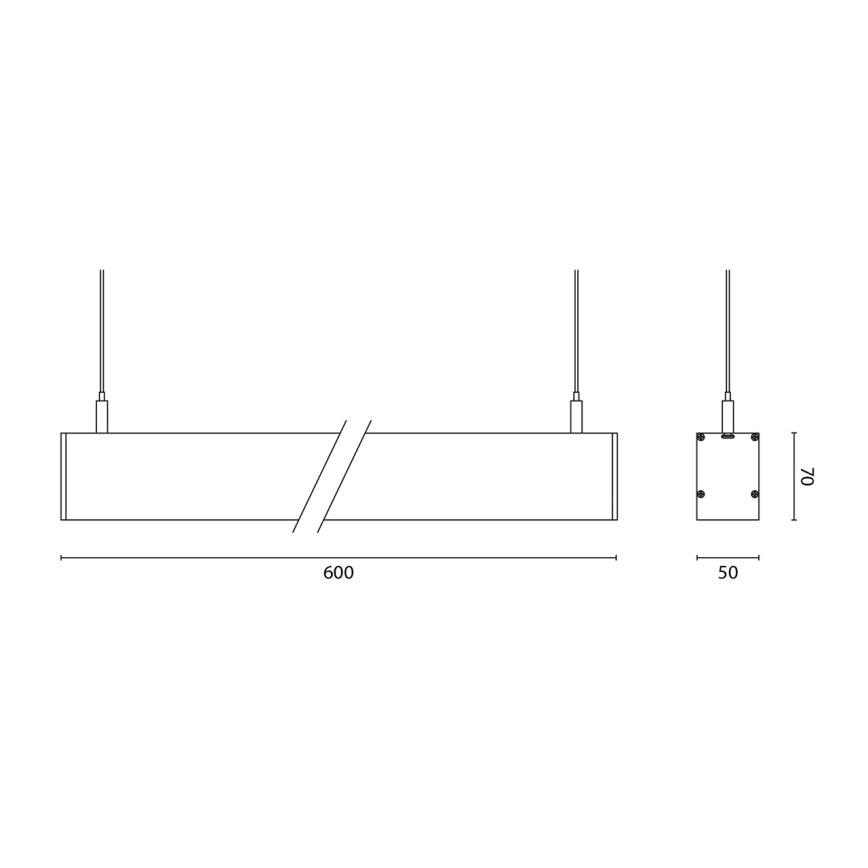 APLED - Lámpara de araña LED sobre un cable LOOK LED/23W/230V 4000K 60 cm plata