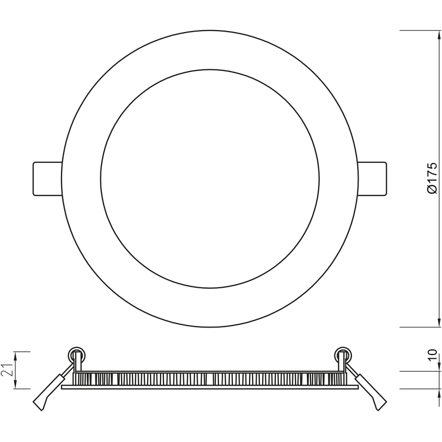 APLED - Lámpara empotrable de baño LED RONDO LED/12W/230V IP41 180 mm