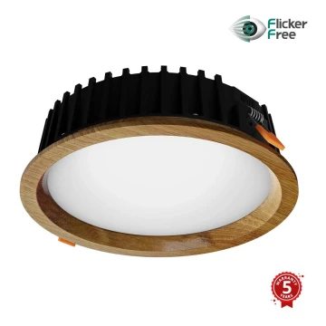 APLED - Lámpara empotrable LED RONDO WOODLINE LED/12W/230V 3000K diá. 20 cm roble madera maciza