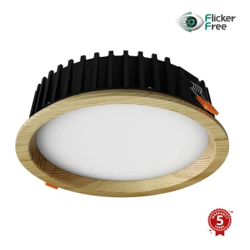 APLED - Lámpara empotrable LED RONDO WOODLINE LED/12W/230V 4000K diá. 20 cm pino madera maciza