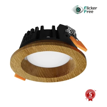 APLED - Lámpara empotrable LED RONDO WOODLINE LED/3W/230V 3000K diá. 9 cm roble madera maciza