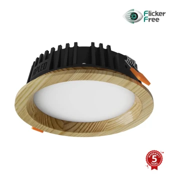 APLED - Lámpara empotrable LED RONDO WOODLINE LED/6W/230V 3000K diá. 15 cm pino madera maciza
