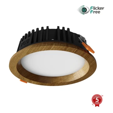 APLED - Lámpara empotrable LED RONDO WOODLINE LED/6W/230V 3000K diá. 15 cm roble madera maciza