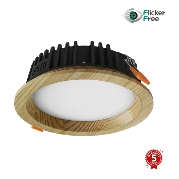 APLED - Lámpara empotrable LED RONDO WOODLINE LED/6W/230V 4000K diá. 15 cm pino madera maciza