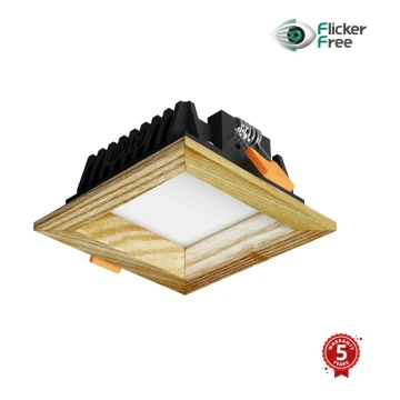 APLED - Lámpara empotrable LED SQUARE WOODLINE LED/3W/230V 3000K 9x9 cm ceniza madera maciza