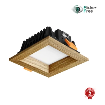 APLED - Lámpara empotrable LED SQUARE WOODLINE LED/3W/230V 4000K 9x9 cm roble madera maciza