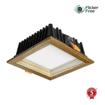 APLED - Lámpara empotrable LED SQUARE WOODLINE LED/6W/230V 3000K 12x12 cm ceniza madera maciza