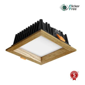 APLED - Lámpara empotrable LED SQUARE WOODLINE LED/6W/230V 3000K 12x12 cm roble madera maciza