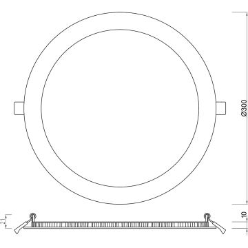 APLED - Lámpara empotrada LED para baños RONDO LED/24W/230V IP41 300 mm