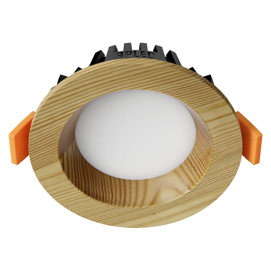 APLED - Lámpara empotrable LED RONDO WOODLINE LED/3W/230V 3000K diá. 9 cm pino madera maciza