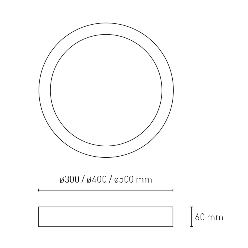 APLED - Plafón LED RONDO LED/36W/230V d. 40 cm roble