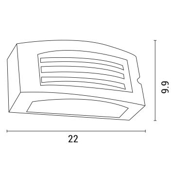 Aplique de exterior 1xE27/10W/230V IP54 negro