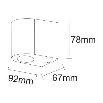 Aplique de exterior BOSTON 1xGU10/10W/230V IP44 blanco