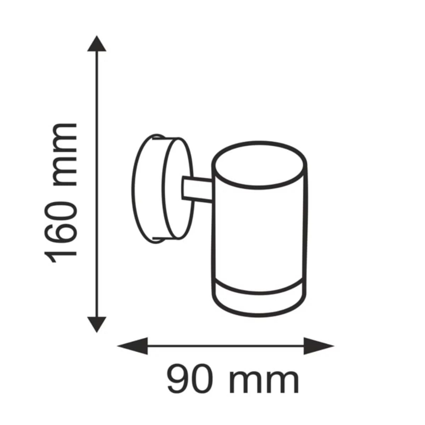 Aplique de exterior OLIMP 2 1xGU10/8W/230V IP44 acero inoxidable