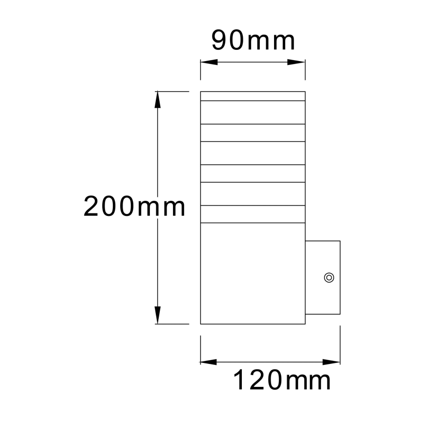 Aplique de exterior TEKSAS E27/12W/230V IP44