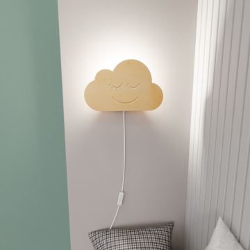 Aplique infantil CLOUD 1xE14/10W/230V nube