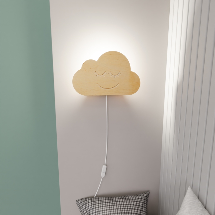 Aplique infantil CLOUD 1xE14/10W/230V nube