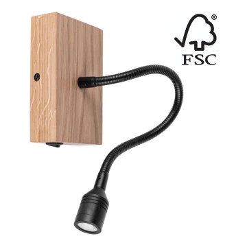 Aplique LECTOR LED/2,5W/230V roble – FSC Certificado