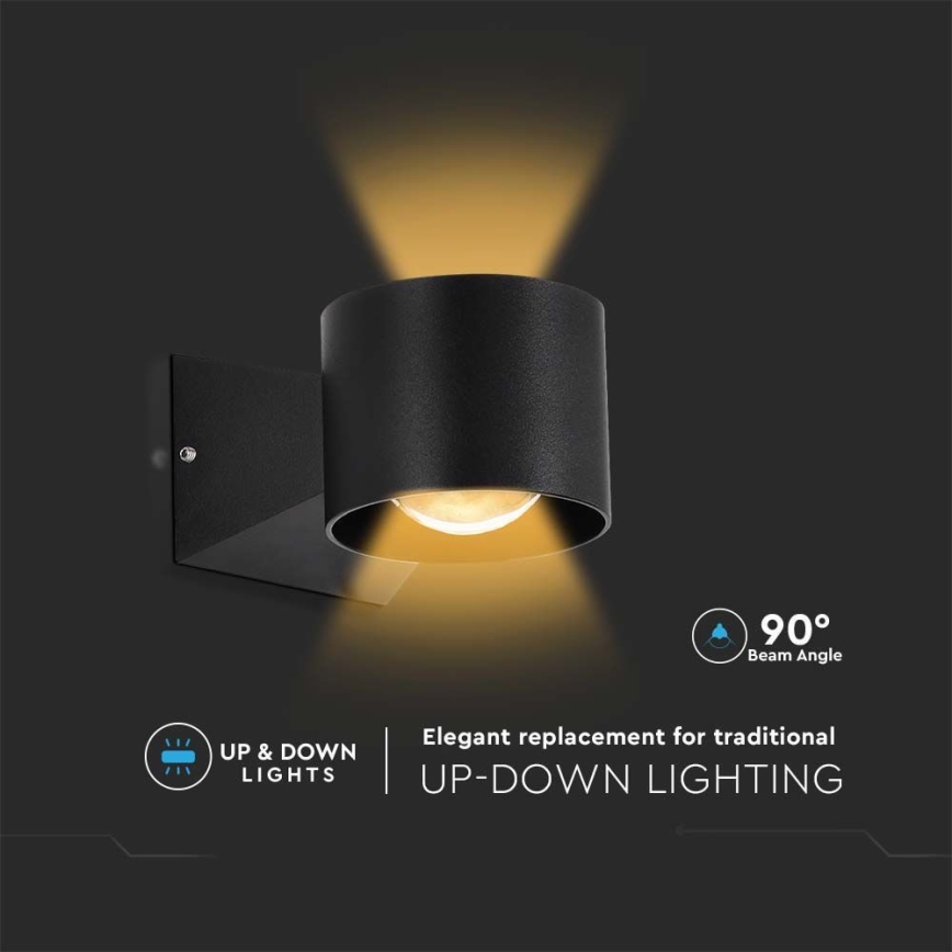 Aplique LED de exterior LED/5W/230V 4000K IP65 negro