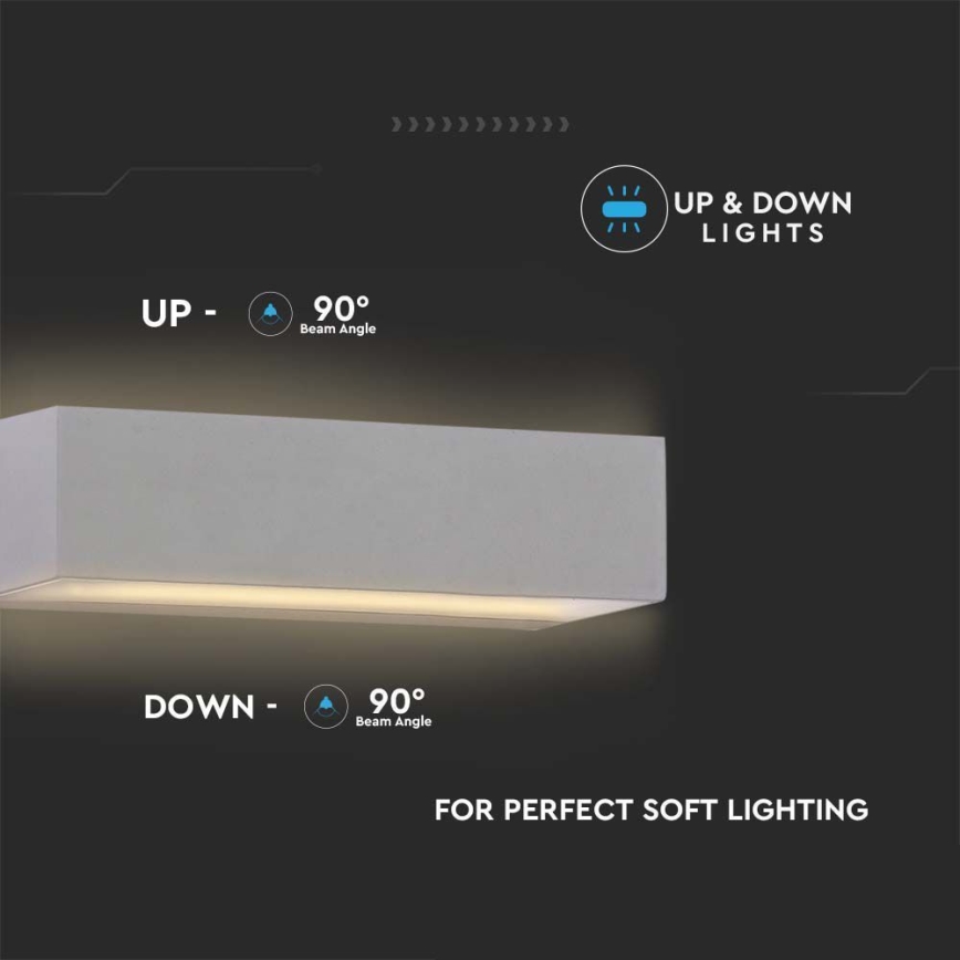 Aplique LED para exterior LED/9W/230V 6400K IP65