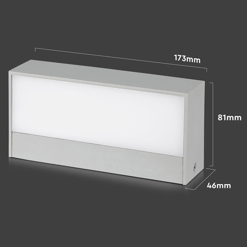 Aplique LED para exterior LED/9W/230V 6400K IP65